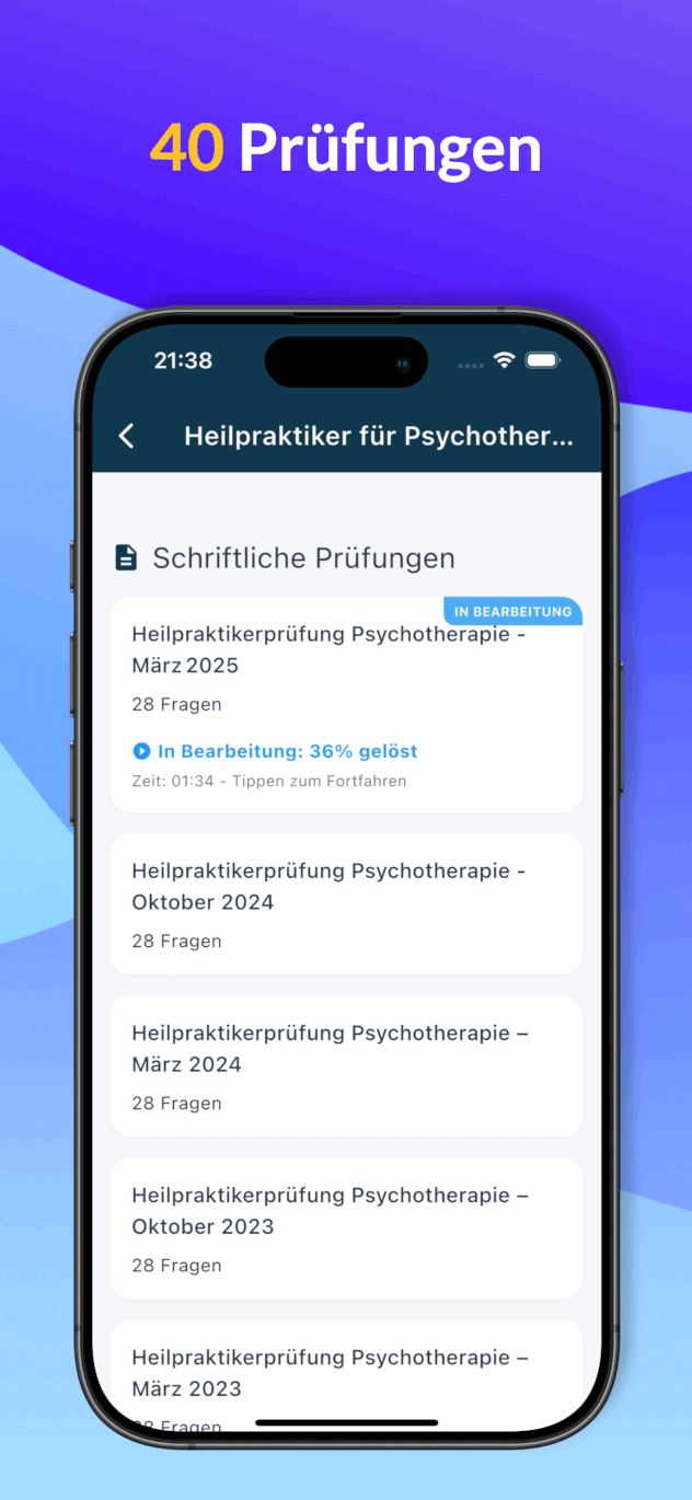 Heilpraktiker App – Schriftliche Prüfungssimulation