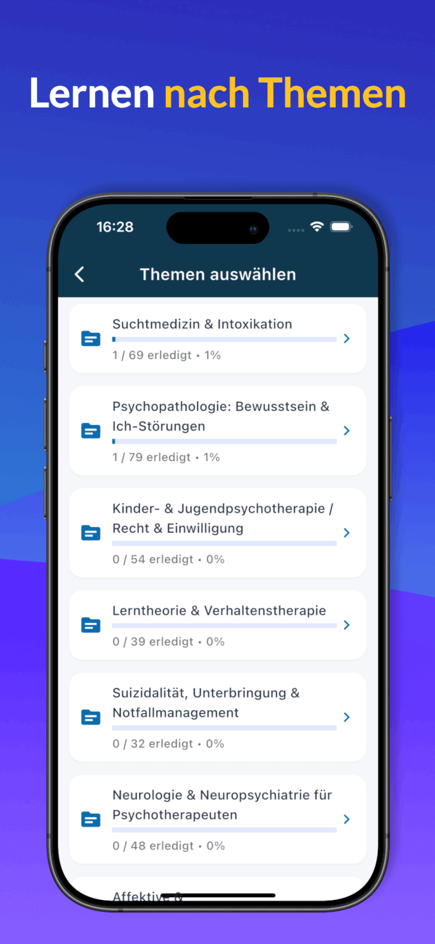 Heilpraktiker App – Fortschrittsverfolgung und Lernstatistik