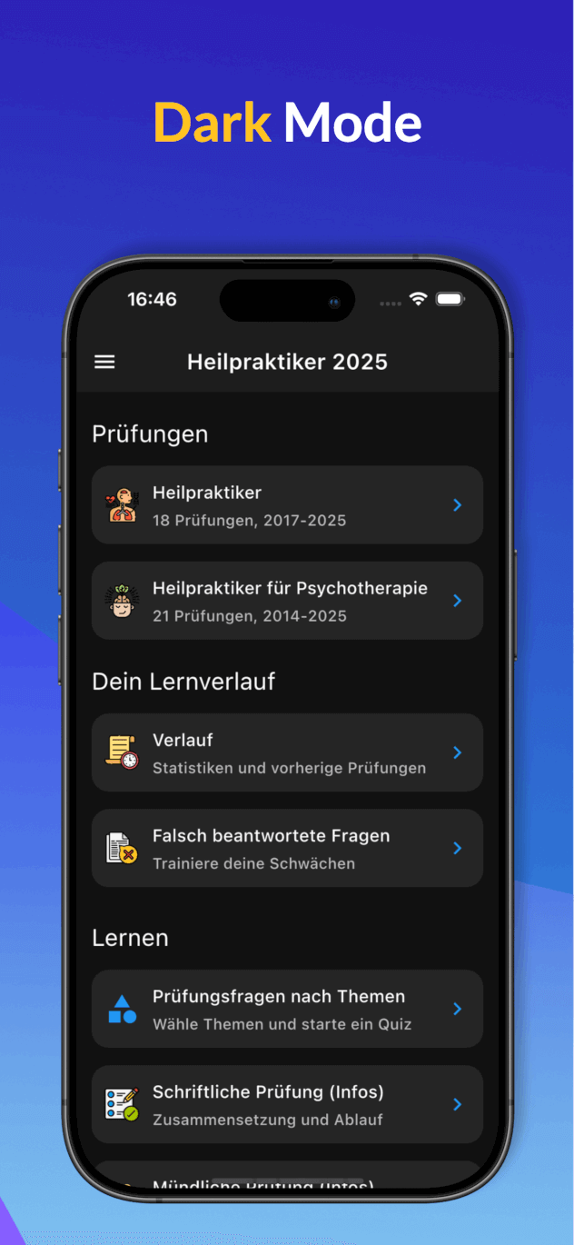 Heilpraktiker Prüfungstrainer – Themenauswahl nach Bereichen